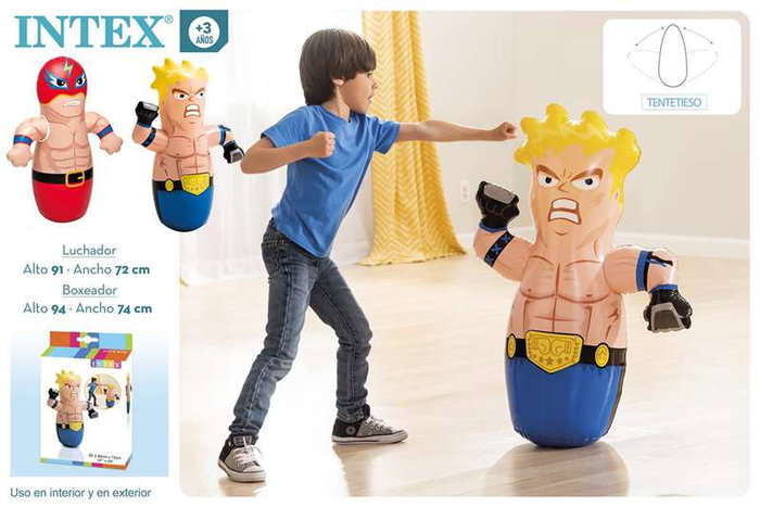 Intex Figurine gonflable type punching ball Luchador 94x74 cm - Modèles assortis