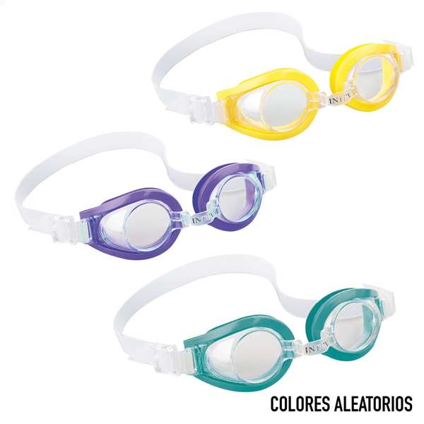 Intex Lunettes de natation pour enfant Play Goggles - Âge 3 à 8 ans - Modèles assortis (PVC, PC, caoutchouc)