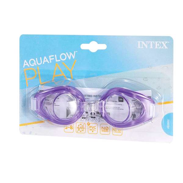 Intex Lunettes de natation pour enfant Play Goggles - Âge 3 à 8 ans - Modèles assortis (PVC, PC, caoutchouc)