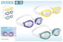 Intex Lunettes de natation pour enfant Play Goggles - Âge 3 à 8 ans - Modèles assortis (PVC, PC, caoutchouc)