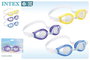 Intex Lunettes de natation pour enfant Play Goggles - Âge 3 à 8 ans - Modèles assortis (PVC, PC, caoutchouc)