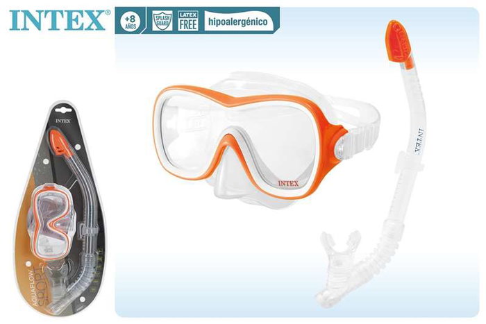 Intex - Masque et tuba de plongée Wave Rider, âge recommandé 8 ans et plus, en PVC Intex - Masque et tuba de plongée Wave Rider, âge recommandé 8 ans et plus, en PVC