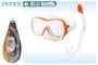 Intex - Masque et tuba de plongée Wave Rider, âge recommandé 8 ans et plus, en PVC