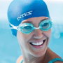 Intex - Lunettes de natation Sport Relay Goggles pour enfants et adolescents, âge recommandé +8 ans, couleurs assorties (rose, bleu, noir)
