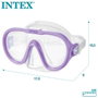 Intex - Masque de plongée et de natation Sea Scan Swin en polycarbonate PVC (à partir de 8 ans) - Modèles assortis