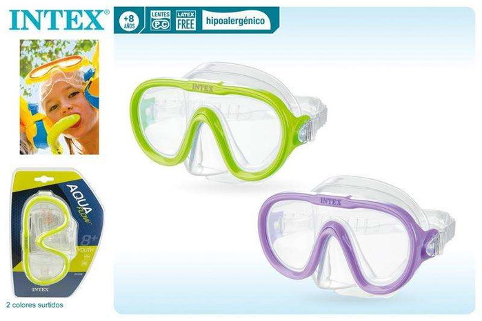 Intex - Masque de plongée et de natation Sea Scan Swin en polycarbonate PVC (à partir de 8 ans) - Modèles assortis Intex - Masque de plongée et de natation Sea Scan Swin en polycarbonate PVC (à partir de 8 ans) - Modèles assortis