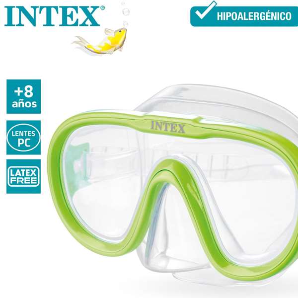 Intex - Masque de plongée et de natation Sea Scan Swin en polycarbonate PVC (à partir de 8 ans) - Modèles assortis Intex - Masque de plongée et de natation Sea Scan Swin en polycarbonate PVC (à partir de 8 ans) - Modèles assortis