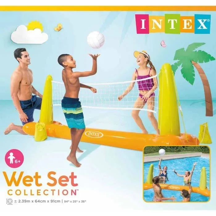 Intex - Jeu de volley-ball gonflable pour piscine - Mixte - A partir de 6 ans - Loisirs aquatiques