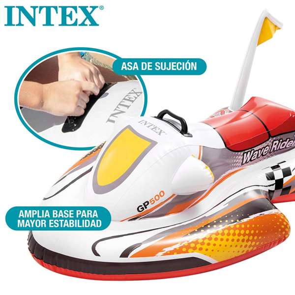 Intex - Figure gonflable Moto Wave Rider 117 cm x 77 cm, en PVC, pour enfant à partir de 3 ans