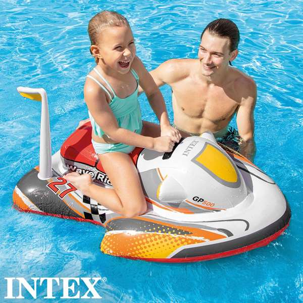 Intex - Figure gonflable Moto Wave Rider 117 cm x 77 cm, en PVC, pour enfant à partir de 3 ans