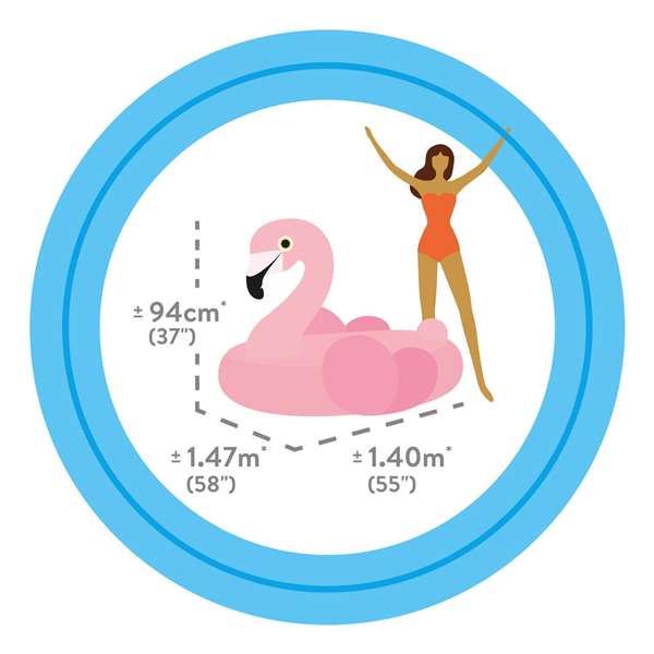 Intex Bouée gonflable flamant rose 142x137x97 cm