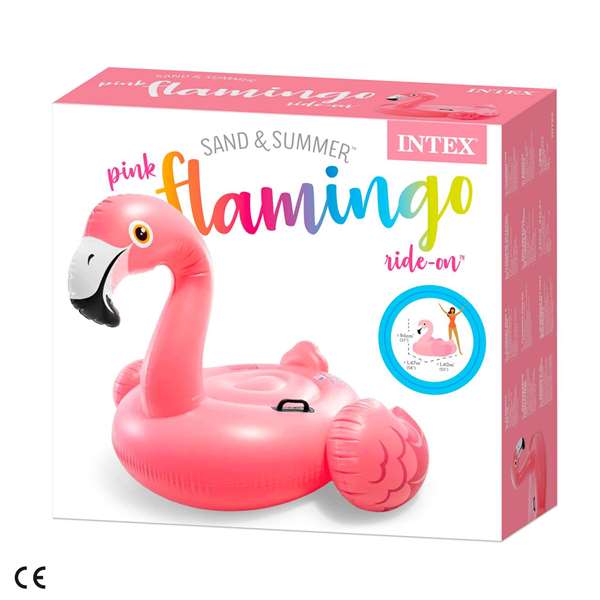 Intex Bouée gonflable flamant rose 142x137x97 cm