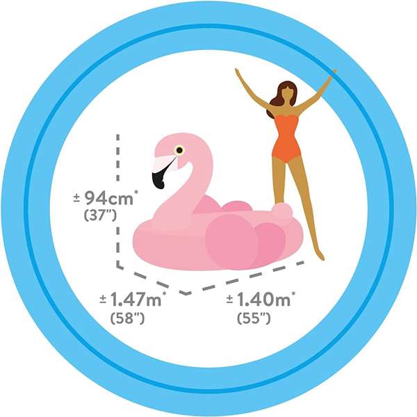 Intex Bouée gonflable flamant rose 142x137x97 cm