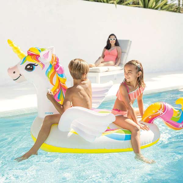 Intex Bouée Gonflable Licorne Magique à Chevaucher 201x140x97cm