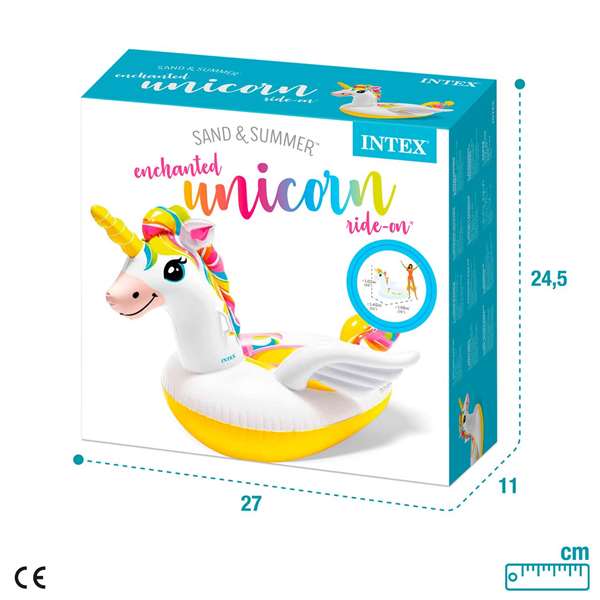 Intex Bouée Gonflable Licorne Magique à Chevaucher 201x140x97cm