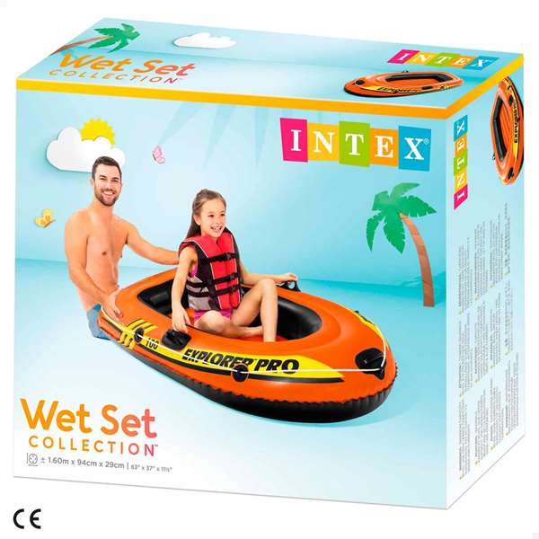Intex Explorer Pro 100 - Bateau pneumatique pour enfants 160 x 94 x 29 cm, 1 personne, PVC, à partir de 6 ans Intex Explorer Pro 100 - Bateau pneumatique pour enfants 160 x 94 x 29 cm, 1 personne, PVC, à partir de 6 ans