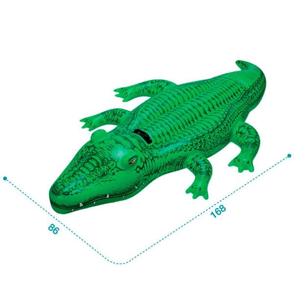 Intex - Figurine gonflable crocodile 168 * 86 cm - PVC - Pour enfants de plus de 3 ans