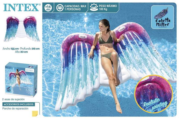Intex Colchoneta ailes d'ange avec poignées 251x160 cm - Modèles assortis