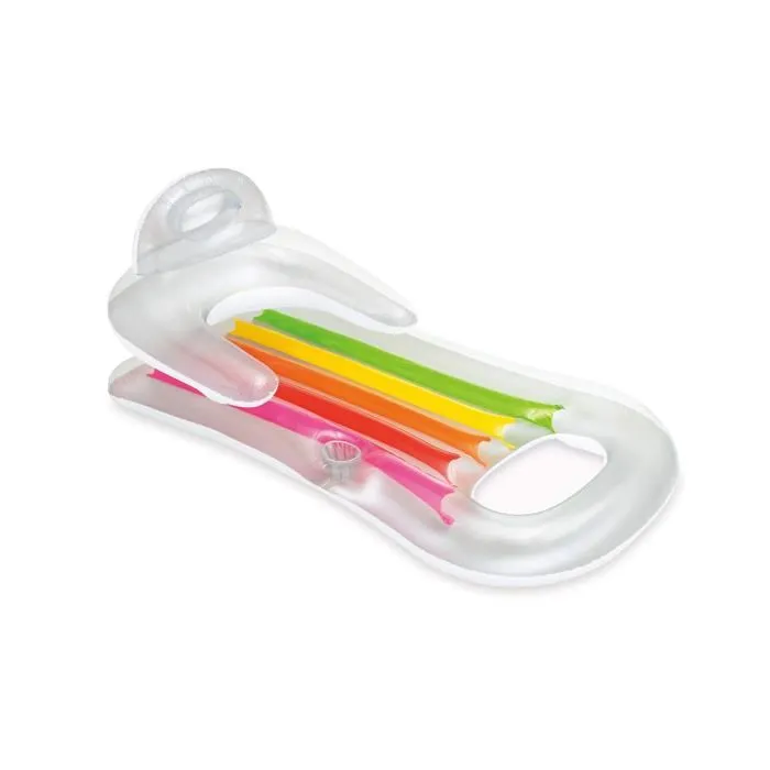 Intex Matelas gonflable Fauteuil de piscine King Cool 160 x 85 cm - Double chambre à air, avec accoudoirs, dossier et support boisson