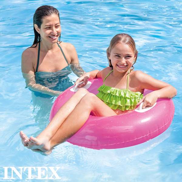 Intex Bouée roue Neon 76 cm avec poignées pour enfants (+8 ans) - Modèles assortis en PVC Intex Bouée roue Neon 76 cm avec poignées pour enfants (+8 ans) - Modèles assortis en PVC