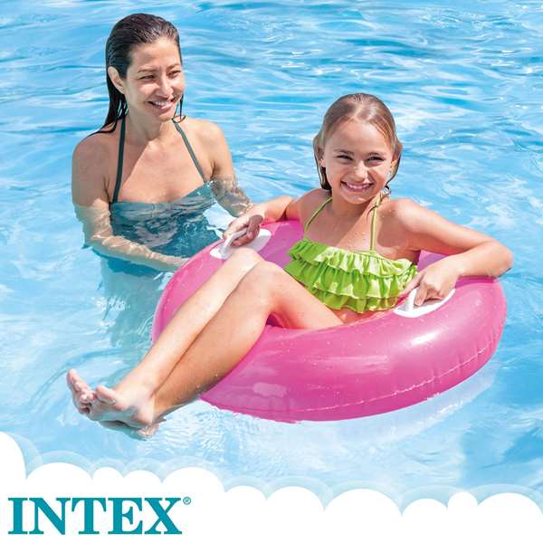 Intex Bouée roue Neon 76 cm avec poignées pour enfants (+8 ans) - Modèles assortis en PVC Intex Bouée roue Neon 76 cm avec poignées pour enfants (+8 ans) - Modèles assortis en PVC