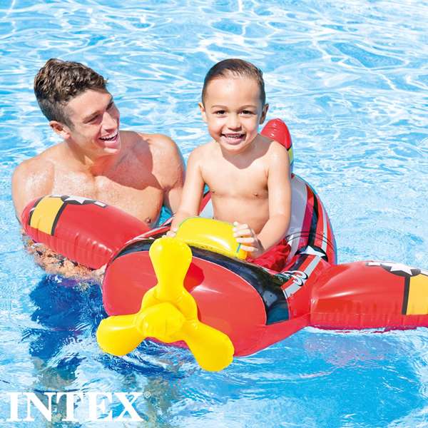Intex - Canot pneumatique pour enfant 3-6 ans, modèles surtidos (Abeille 112*99 cm, Avion 119*114 cm, Loutre 107*76 cm) en PVC