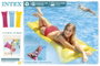 Intex Tapis de sol gonflable 5 tubes, couleurs mates, 183 x 69 cm - Modèles assortis