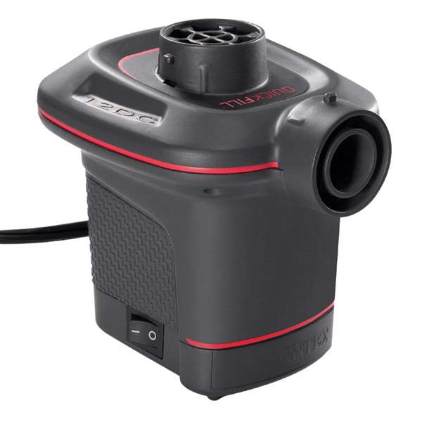 Intex Quick Fill - Pompe à air électrique 12V pour piscines, bouées et matelas - Modèle 12V avec câble d'allume-cigare