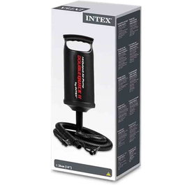 Intex Double Quick II - Pompe à pied manuelle gonfleur pour piscine, spa, matelas, 3 aiguilles incluses