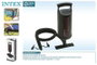Intex Double Quick II - Pompe à pied manuelle gonfleur pour piscine, spa, matelas, 3 aiguilles incluses