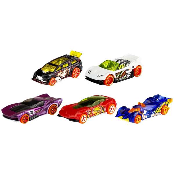 Mattel Hot Wheels Pack de 5 voitures miniatures à l'échelle 1:64, modèles assortis Mattel Hot Wheels Pack de 5 voitures miniatures à l'échelle 1:64, modèles assortis