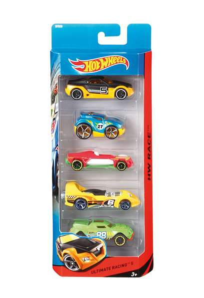 Mattel Hot Wheels Pack de 5 voitures miniatures à l'échelle 1:64, modèles assortis Mattel Hot Wheels Pack de 5 voitures miniatures à l'échelle 1:64, modèles assortis