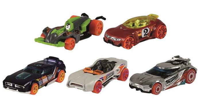 Mattel Hot Wheels Pack de 5 voitures miniatures à l'échelle 1:64, modèles assortis Mattel Hot Wheels Pack de 5 voitures miniatures à l'échelle 1:64, modèles assortis
