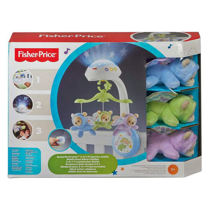 Fisher-Price Mobile Musical Ositos Voladores 3 en 1 avec Lumière et Son