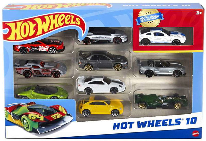 Mattel - Pack de 10 voitures Hot Wheels - Modèles assortis - Jeu pour enfants de 3 ans et plus Mattel - Pack de 10 voitures Hot Wheels - Modèles assortis - Jeu pour enfants de 3 ans et plus