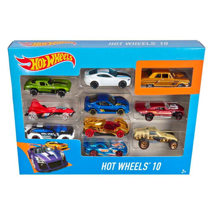 Hot Wheels Coffret de 10 Véhicules Multicolores