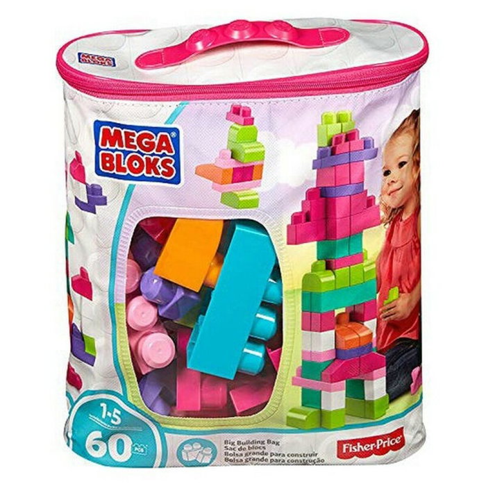 Mega Bloks Sac de construction rose 60 briques