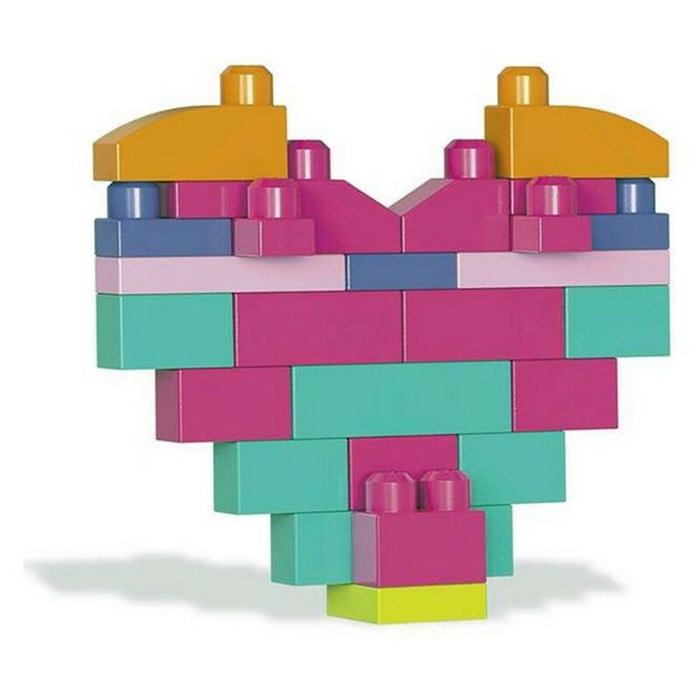 Mega Bloks Sac de construction rose 60 briques