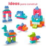 Mega Bloks Sac de construction rose 60 briques