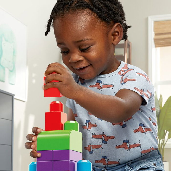 Mega Bloks Sac Medium Classique 60 briques bleu