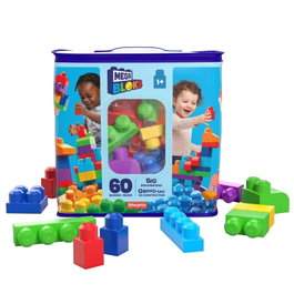 Mega Bloks Sac Medium Classique 60 briques bleu