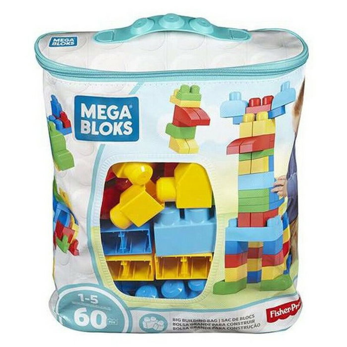 Mega Bloks Sac Medium Classique 60 briques bleu