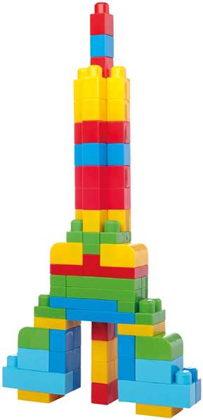 Mega Bloks Sac Medium Classique 60 briques bleu