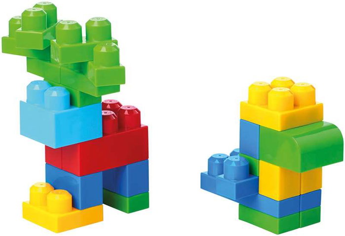 Mega Bloks Sac Medium Classique 60 briques bleu