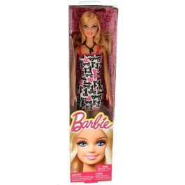 Barbie T7439 - Poupée Mannequin Barbie Chic Modèle Aléatoire - Robe Élégante Rose et Noir - Enfant 3 ans et plus