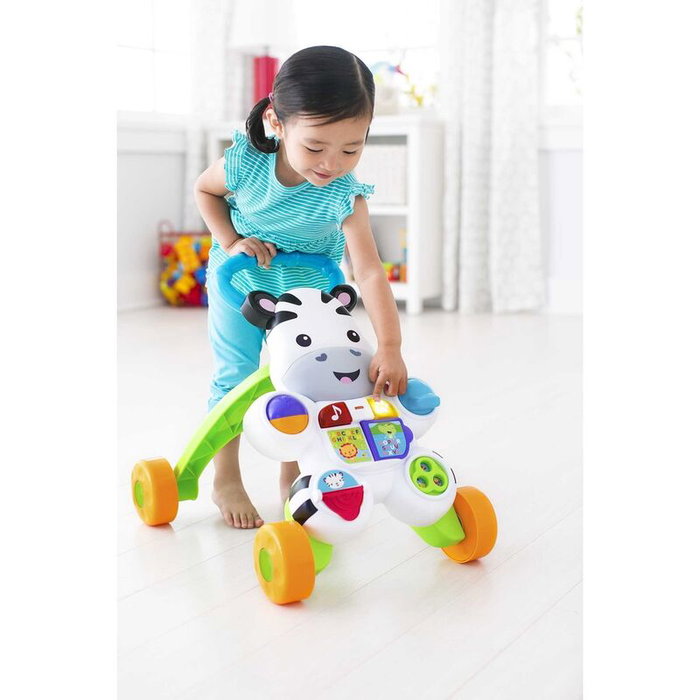 Fisher-Price Andador Cebra Parlanchine avec Lumières et Musique Fisher-Price Andador Cebra Parlanchine avec Lumières et Musique