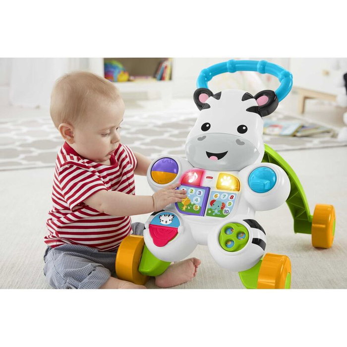 Fisher-Price Andador Cebra Parlanchine avec Lumières et Musique Fisher-Price Andador Cebra Parlanchine avec Lumières et Musique