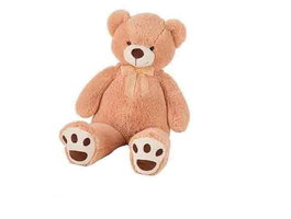 Creaciones Llopis - Peluche ours avec nœud 100 cm - Polyester - Couleurs assorties (marron, beige) - Modèle envoyé aléatoirement