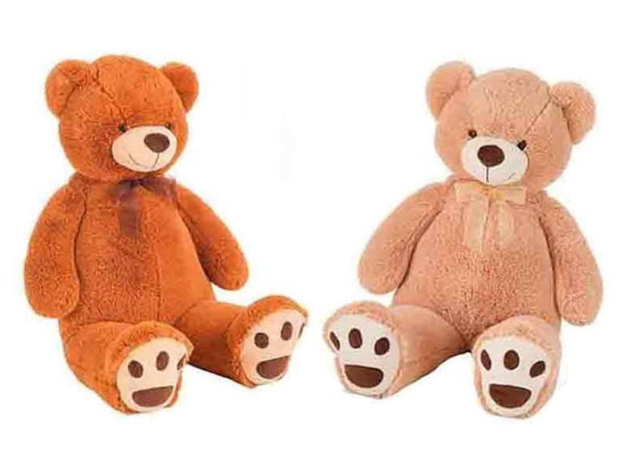 Creaciones Llopis - Peluche ours avec nœud 100 cm - Polyester - Couleurs assorties (marron, beige) - Modèle envoyé aléatoirement
