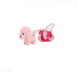 Creaciones Llopis Peluche Marilin Chien animé 16 cm avec sac, marche et remue la queue, musique, pile(s) requise(s)